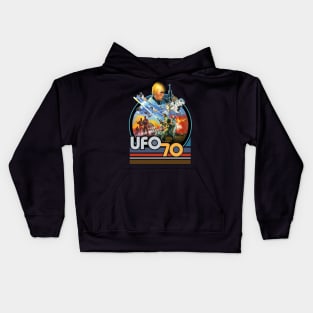 1970 scifi UFOS Kids Hoodie